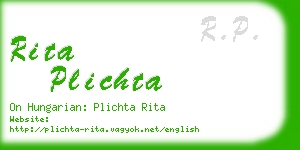 rita plichta business card